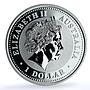 Australia 1 dollar Year Pig Gilt KM-1883 Lunar Series 1 silver coin 2007