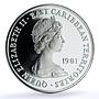East Caribbean 10 dollars Wedding KM-9a Charles Diana Ship silver coin 1981