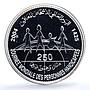 Morocco 250 dirhams International Year Disabled Persons Y#151 silver coin 2004