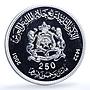 Morocco 250 dirhams Mohammed VI Enthronement 2nd Anniversary BU silver coin 2001
