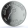 Morocco 250 dirhams Green March 25th Anniversary Y#106 BU silver coin 2000