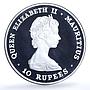 Mauritius 10 rupees Wedding KM-46a Charles Diana proof silver coin 1981