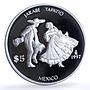 Mexico 5 pesos Jarabe Tapatio KM-629 Ibero-American Dances silver coin 1997