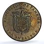 Panama 1 balboa Tennis X#M6 Seoul Olympics proof CuNi coin 1988
