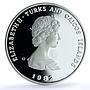 Turks Caicos Islands 10 crowns Year of the Child KM-55 UNICEF silver coin 1982