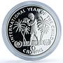 Turks Caicos Islands 10 crowns Year of the Child KM-55 UNICEF silver coin 1982