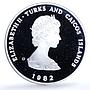 Turks Caicos Islands 10 crowns Year of the Child KM-55 UNICEF silver coin 1982