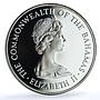 Bahamas 10 dollars Wedding KM-85 Charles Diana Flamingos proof silver coin 1981