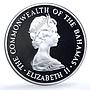Bahamas 10 dollars Wedding KM-85 Charles Diana Flamingos proof silver coin 1981