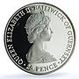 Guernsey 25 pence Wedding KM-36a Charles Diana proof silver coin 1981