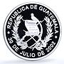 Guatemala 1 quetzal Pedro Betancourt KM-287 Religion proof silver coin 2002