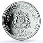 Morocco 250 dirhams Mohammed VI Enthronement 8th Anniversary PR silver coin 2007