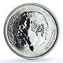 Morocco 200 dirhams Human Rights Y#105 United Nations BU silver coin 1998
