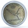 Panama 1 balboa Gymnast X#M8 Seoul Olympics proof CuNi coin 1988