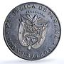 Panama 1 balboa Gymnast X#M8 Seoul Olympics proof CuNi coin 1988