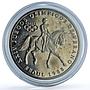 Panama 1 balboa Equestrian X#M7 Seoul Olympics Woman Horse proof CuNi coin 1988