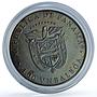 Panama 1 balboa Equestrian X#M7 Seoul Olympics Woman Horse proof CuNi coin 1988