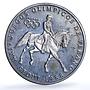 Panama 1 balboa Equestrian X#M7 Seoul Olympics Woman Horse proof CuNi coin 1988