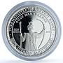 Turkmenistan 500 manat Oguz Khan KM-44 History proof silver coin 2001