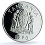 Tanzania 500 shilingi Impala Serengeti Wildlife Fauna Antelope silver coin 1998