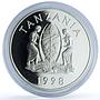 Tanzania 500 shilingi Impala Serengeti Wildlife Fauna Antelope silver coin 1998