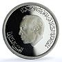 Morocco 200 dirhams American Friendship Treaty Y#81 Flags proof silver coin 1987