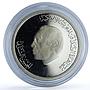 Morocco 200 dirhams American Friendship Treaty Y#81 Flags proof silver coin 1987
