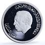 Morocco 200 dirhams American Friendship Treaty Y#81 Flags proof silver coin 1987
