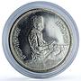 Morocco 100 dirhams Green March 10th Anniversary Y#78 BU silver coin 1985