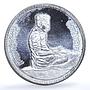 Morocco 100 dirhams Green March 10th Anniversary Y#78 BU silver coin 1985