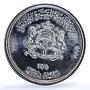 Morocco 100 dirhams Green March 10th Anniversary Y#78 BU silver coin 1985