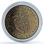 Panama 1 balboa Skier X#M2 Calgary Olympics proof CuNi coin 1988