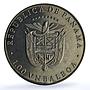 Panama 1 balboa Fencers X#M5 Calgary Olympics proof CuNi coin 1988