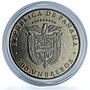 Panama 1 balboa Fencers X#M5 Calgary Olympics proof CuNi coin 1988