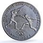 Panama 1 balboa Fencers X#M5 Calgary Olympics proof CuNi coin 1988