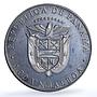 Panama 1 balboa Fencers X#M5 Calgary Olympics proof CuNi coin 1988