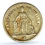 Chile 1 peso Republic KM-133 Standing Liberty gold coin 1860 So