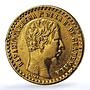 Guatemala 1 peso Republic KM-179 Rafael Carrera gold coin 1860 R