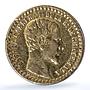 Guatemala 1 peso Republic KM-179 Rafael Carrera gold coin 1860 R