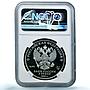 Russia 3 roubles Alexander Nevsky Y#1968 Horseman PF 70 NGC silver coin 2021