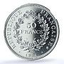 France 50 francs Hercules KM-941.1 Gad-882 F-427 MS 67 PCGS silver coin 1974