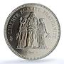 France 50 francs Hercules KM-941.1 Gad-882 F-427 MS 67 PCGS silver coin 1975