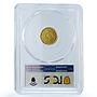 Mexico 1/10 onza Libertad Angel of Independence KM-672 MS 69 PCGS gold coin 2014