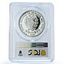 Peru 1 sol Peace Accords Brasilia KM-354 Dove Bird PR 68 PCGS silver coin 1999