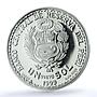 Peru 1 sol Peace Accords Brasilia KM-354 Dove Bird PR 68 PCGS silver coin 1999