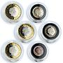 United Kingdom set of 12 coins The Royal Arms and Technology gilded silver 2009