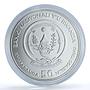 Rwanda 50 francs Gorilla KM-46 African Ounce Fauna Monkey silver coin 2008