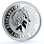 Australia 1 dollar Year Rat 2008 KM-1056a Lunar Series 1 Mouse silver coin 2007