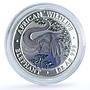 Somalia 1000 shillings Elephant Coloured African Wildlife silver coin 2005