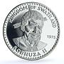 Swaziland 10 emalangeni Sobhuza II KM-25 Heron Bird BU silver coin 1975